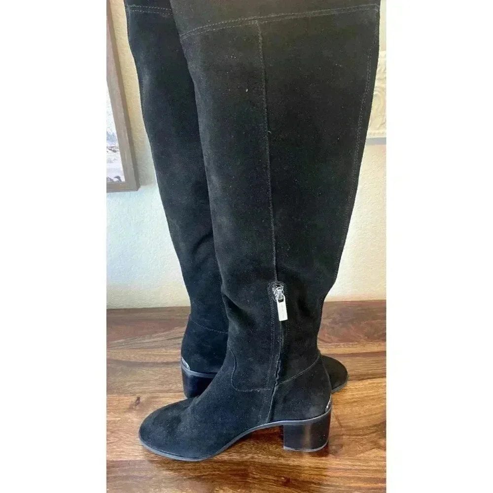 NIB MICHAEL KORS Women's Black Paulette Over-The-Knee Suede Boot Size 8